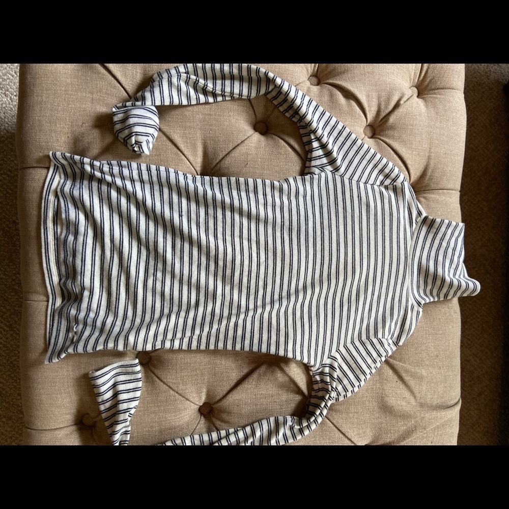 Striped turtleneck